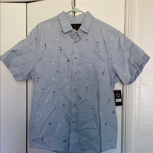 Tory Burch Blue Casual Button Down Shirt - Picture 3 of 3